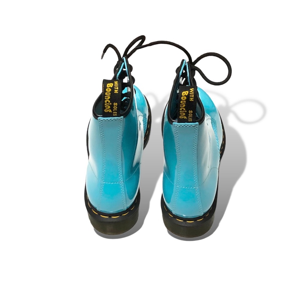 Free People x Dr. Martens 1460 Pascal Patent Leather Boots Turquoise $140 - Picture 5 of 16